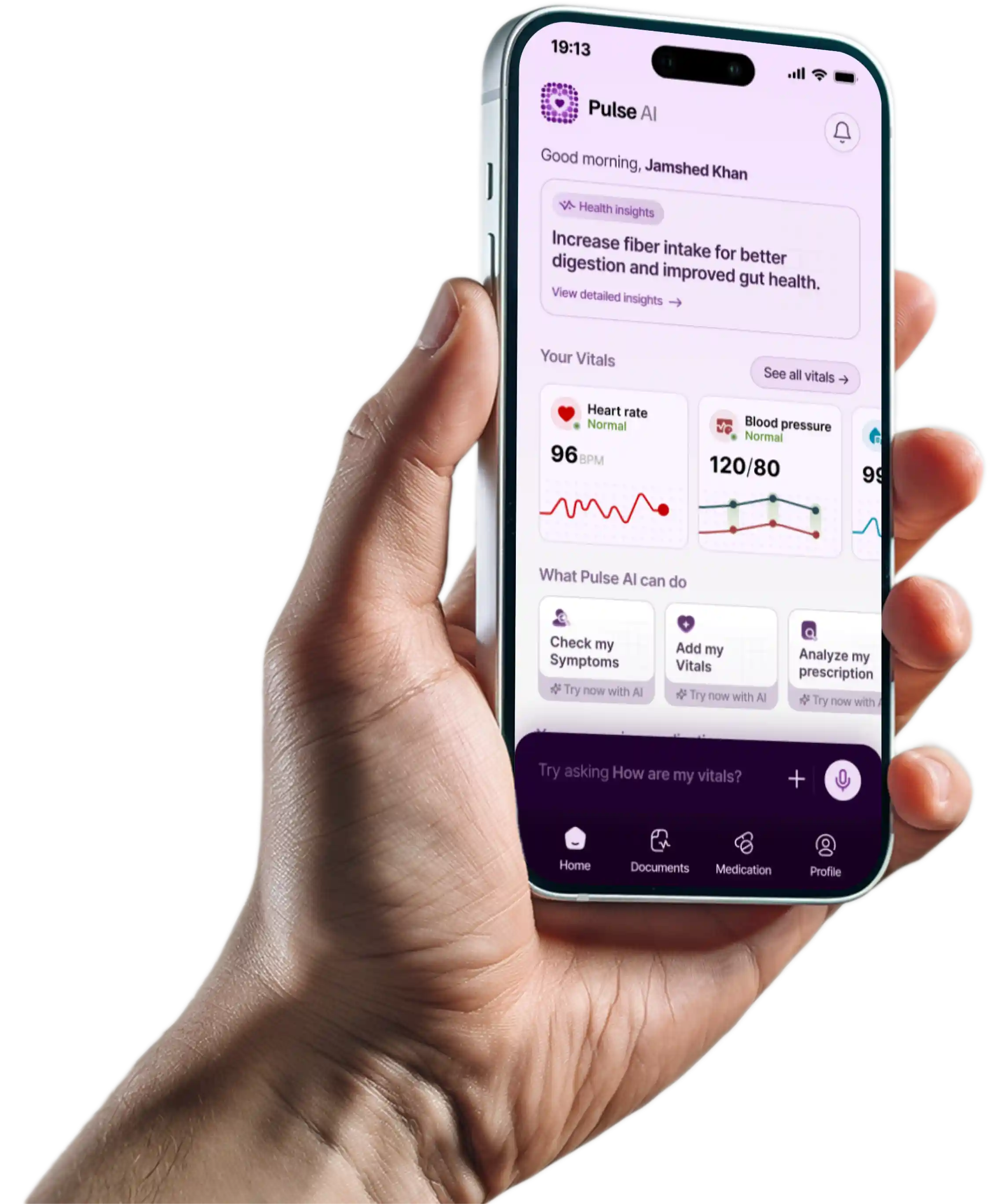 pulse app in hand